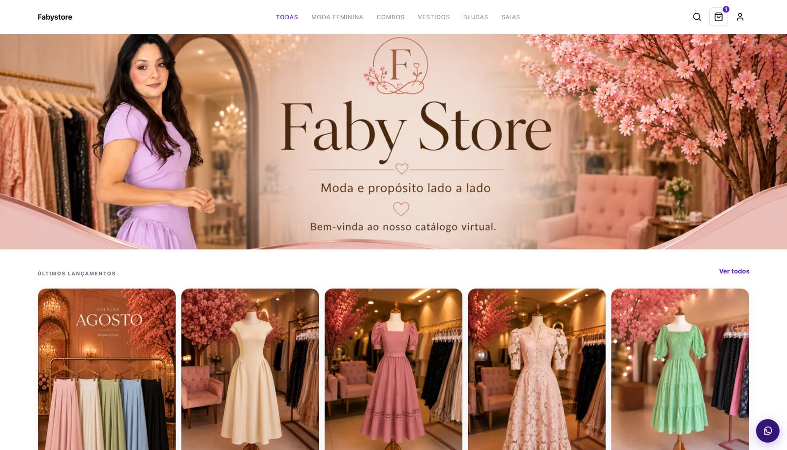 Loja virtual real da Fabystore no Nopy