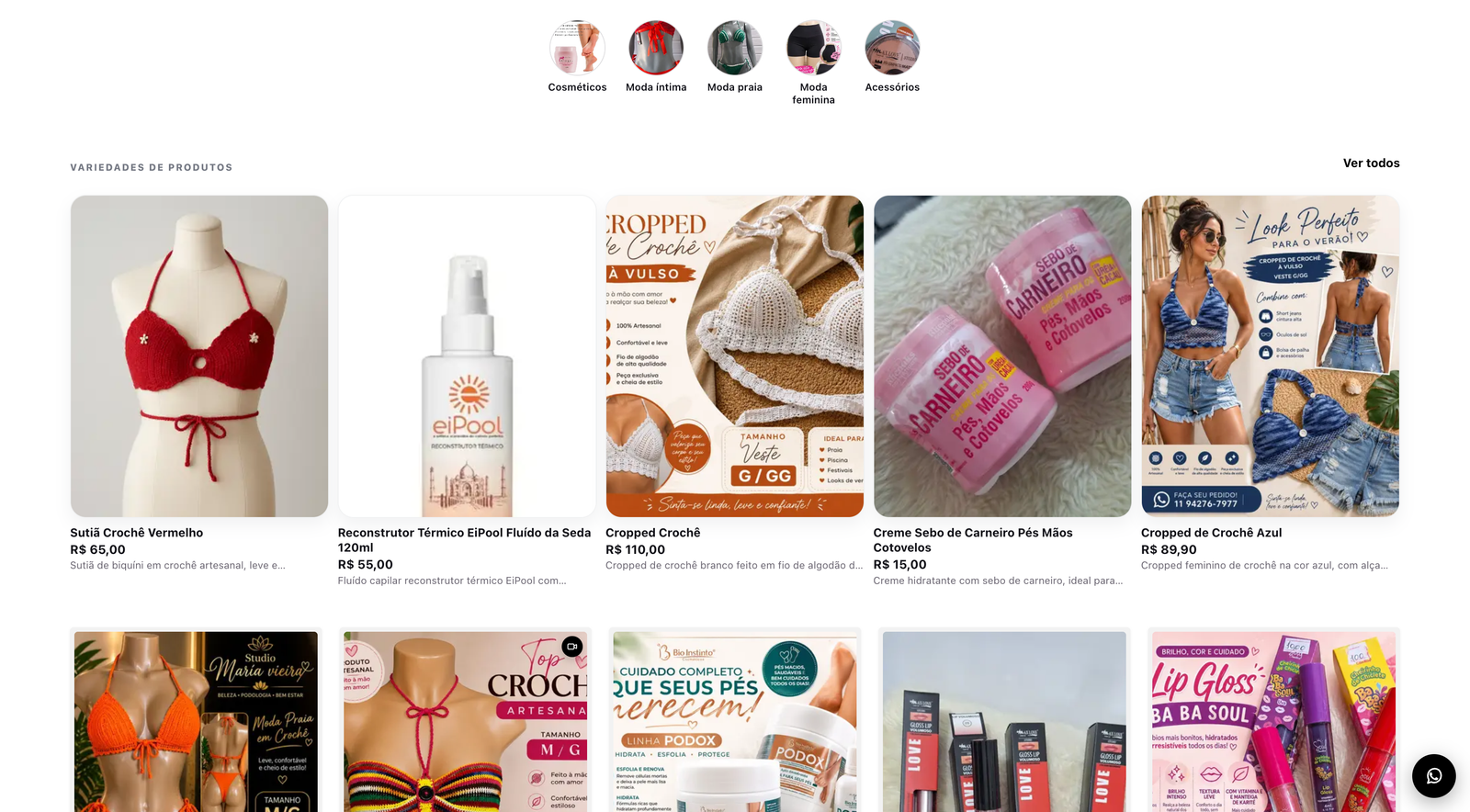 Loja virtual real da Maria Store no Nopy
